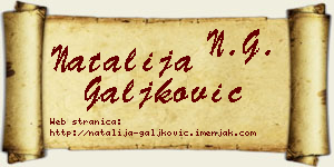 Natalija Galjković vizit kartica